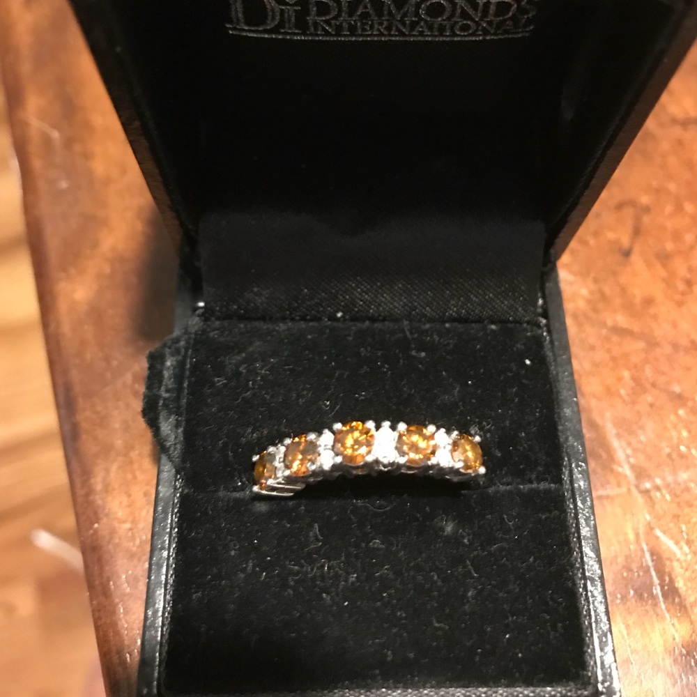Beautiful champagne/ brown Diamond Ring
